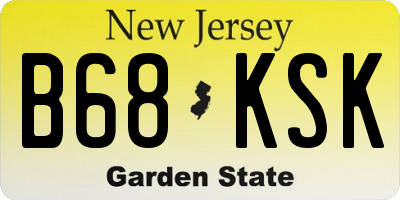 NJ license plate B68KSK