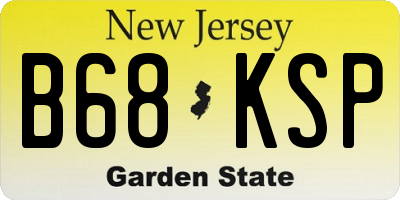 NJ license plate B68KSP