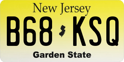 NJ license plate B68KSQ