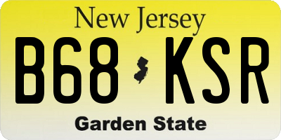 NJ license plate B68KSR