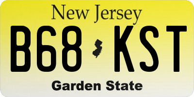 NJ license plate B68KST