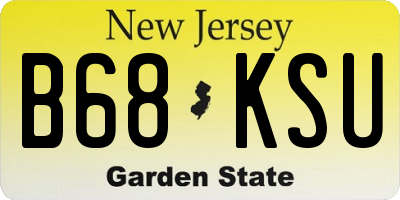 NJ license plate B68KSU