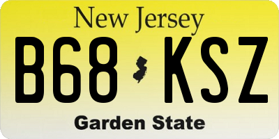 NJ license plate B68KSZ