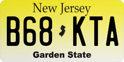 NJ license plate B68KTA