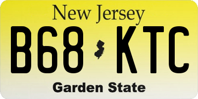 NJ license plate B68KTC