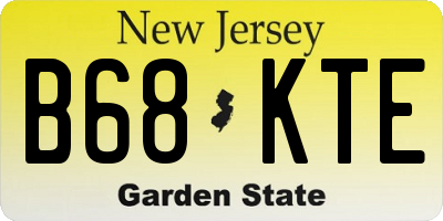NJ license plate B68KTE