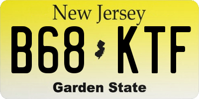 NJ license plate B68KTF