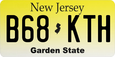NJ license plate B68KTH