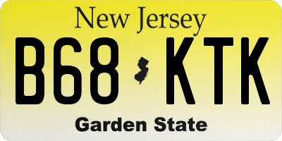 NJ license plate B68KTK