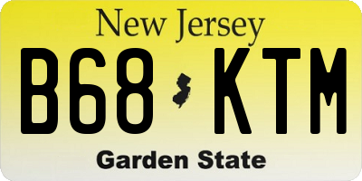 NJ license plate B68KTM
