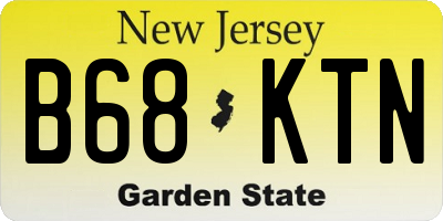 NJ license plate B68KTN