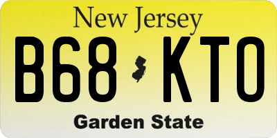 NJ license plate B68KTO