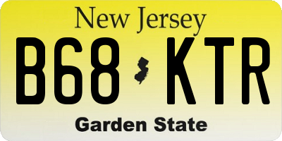 NJ license plate B68KTR