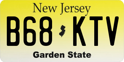NJ license plate B68KTV