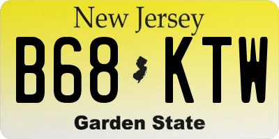 NJ license plate B68KTW