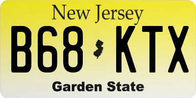 NJ license plate B68KTX
