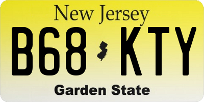 NJ license plate B68KTY