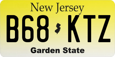 NJ license plate B68KTZ
