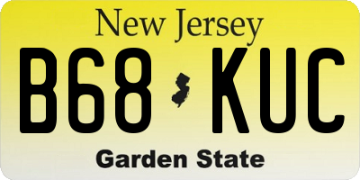 NJ license plate B68KUC