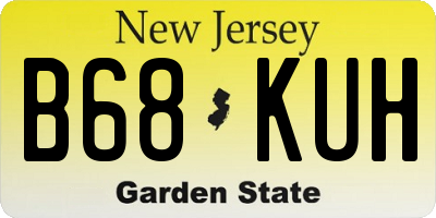 NJ license plate B68KUH