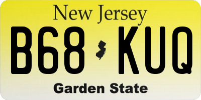 NJ license plate B68KUQ
