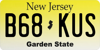 NJ license plate B68KUS