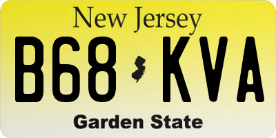 NJ license plate B68KVA
