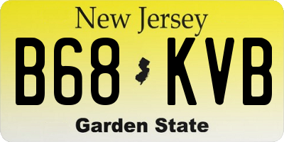 NJ license plate B68KVB