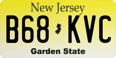 NJ license plate B68KVC