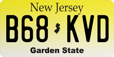 NJ license plate B68KVD