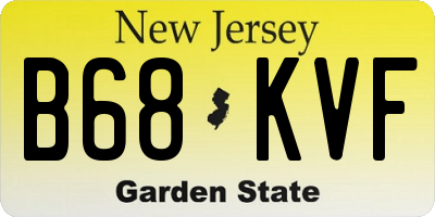 NJ license plate B68KVF