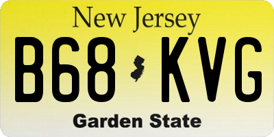 NJ license plate B68KVG
