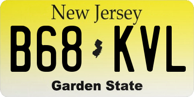 NJ license plate B68KVL