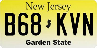 NJ license plate B68KVN