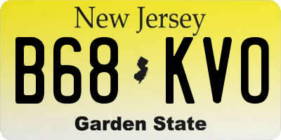 NJ license plate B68KVO