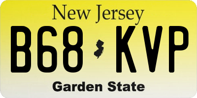 NJ license plate B68KVP