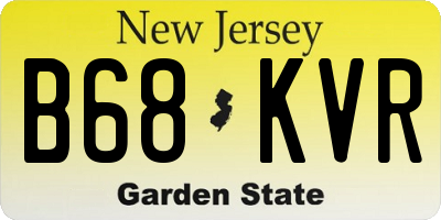 NJ license plate B68KVR