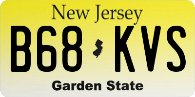 NJ license plate B68KVS