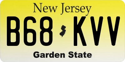 NJ license plate B68KVV