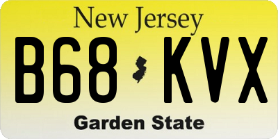 NJ license plate B68KVX