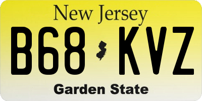 NJ license plate B68KVZ