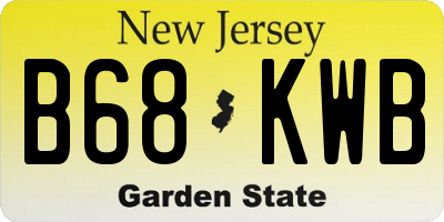 NJ license plate B68KWB