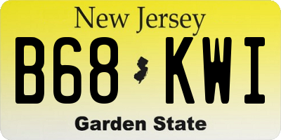 NJ license plate B68KWI
