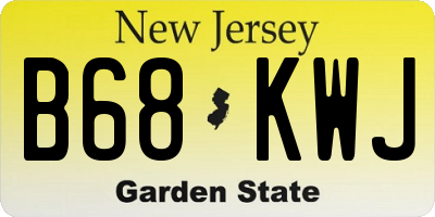 NJ license plate B68KWJ