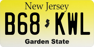 NJ license plate B68KWL