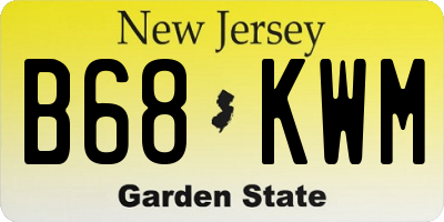 NJ license plate B68KWM