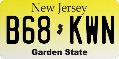 NJ license plate B68KWN