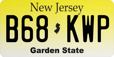 NJ license plate B68KWP