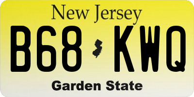 NJ license plate B68KWQ