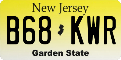 NJ license plate B68KWR